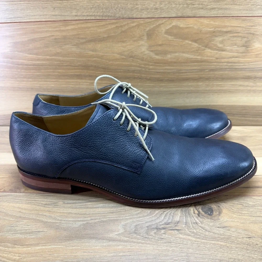 Cole Haan Willams Oxfords Mens 13 M Navy Blue Leather Business Casual Shoes